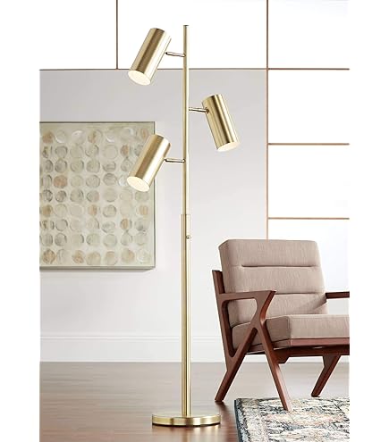 Possini Euro Design Canasta Mid Century Modern Trac Tree Floor